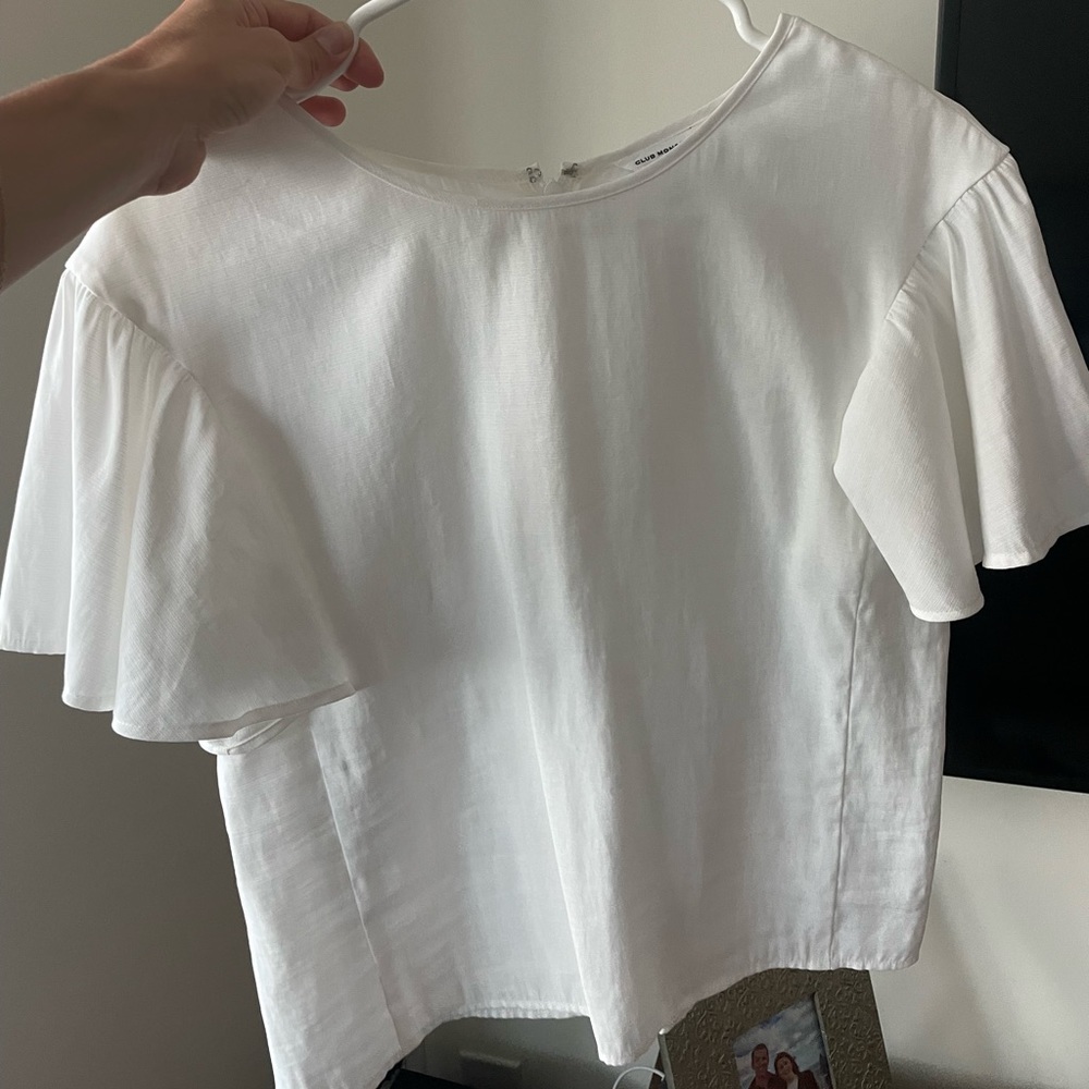 White silk blouse